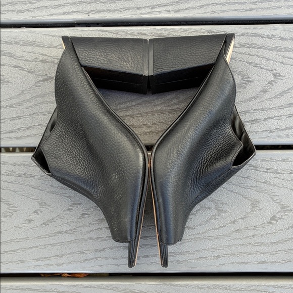 Vince Camuto Leather Open Toe Mules Black Size 9 - Picture 11 of 16